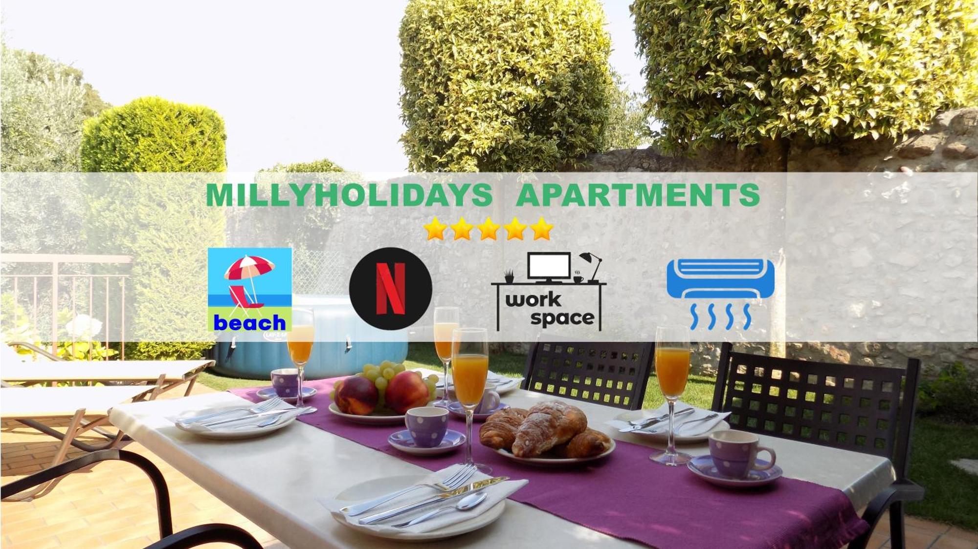 Millyholidays - Apartment Lilla - Center - Nearby Beach - Private Garden - Spa Pool Bardolino Kültér fotó